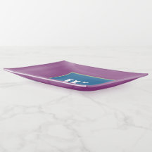 Monograma Verde Azul de ameixa