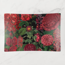 Moody Florals Black & Burgundy Vintage