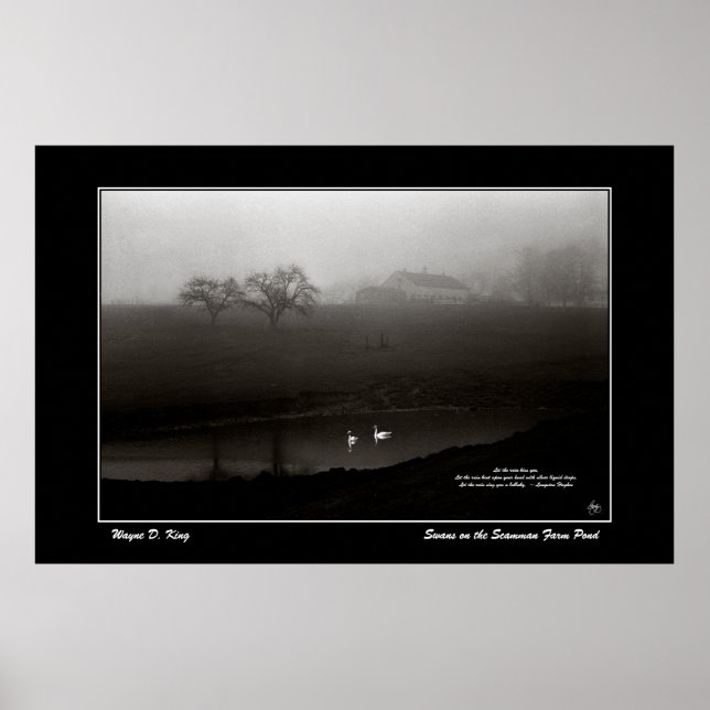 Bandejas na Fazenda Scamman Pond Poster - w/Poem (Frente)