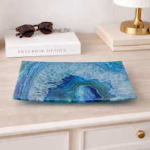 Padrão bonito de Mármore do Geode Turquesa do Teal