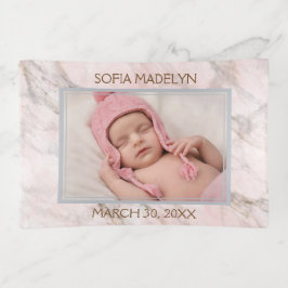 Bandejas Padrão de Cinza Rosa Elegante de Foto Personalizad
