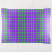 Padrão Xadrez Verde Roxo