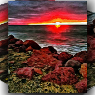Bandera Rocky Sunset 914 Art Impressão