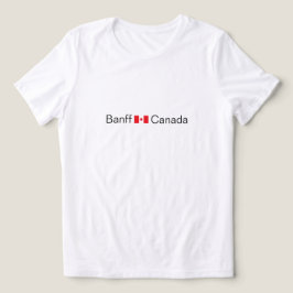Banff, Canadá com bandeira canadense T-Shirt