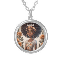 Colar de Rapariga Afro-Americana Personalizada