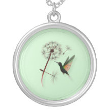 Dente-de-leão e colar verde pequena do colibri