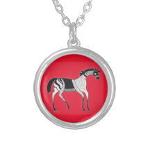 Mycenaean Grego Inspirou Colar de Cavalo Vermelho