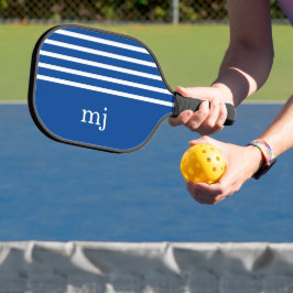 Banhas brancas e azuis esportivas com monograma