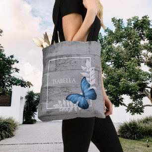 Banheira Azul - Rustic Tote Bag Personalizada