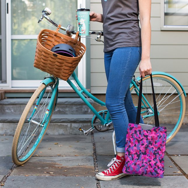 Banheira de Tote da Camuflagem Preta, Cor-de-rosa, (Criador carregado)