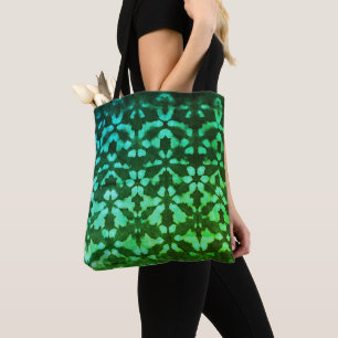 Banheira de Tote de Padrão Impressão do Shibori Ve