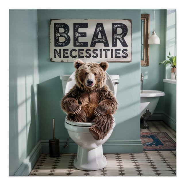 Banheira decor de parede engraçada impressão (Frente)