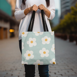Banheira Floral Tote, Bolsa de Padrão de Disias Cu