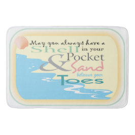 Banheiro Dedos no tapete grande de areia