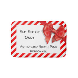 Banheiro Entrada de Elfo Apenas | Tapete de Natal do Polo N