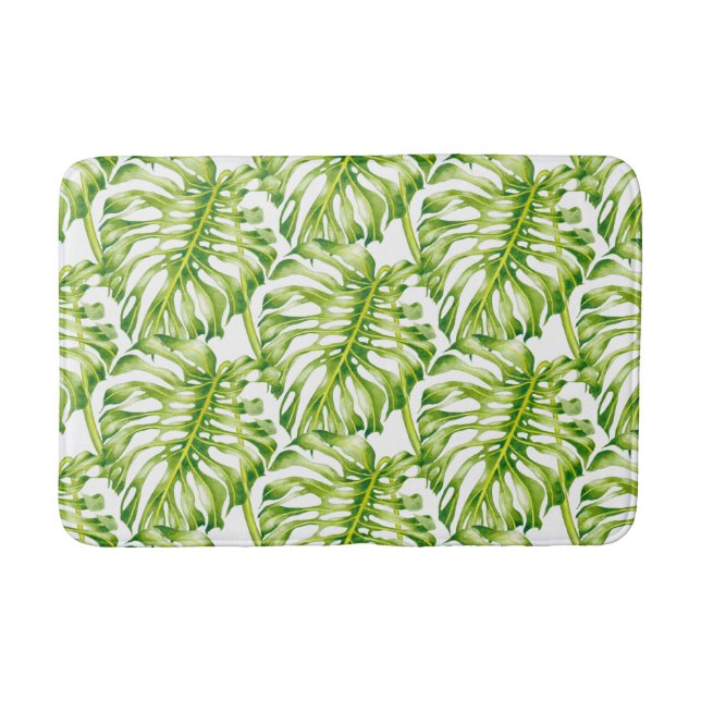 Banheiro Esculturas de folhas em tapete de banho (Frente)