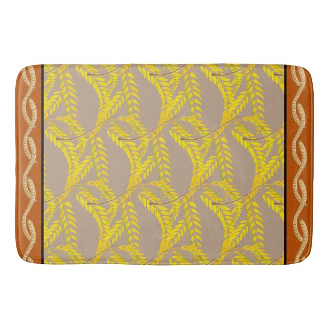 Banheiro Fecho de mel num tapete de banho (Frente)