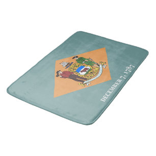 Banheiro Grande tapete com bandeira de Delaware, EUA