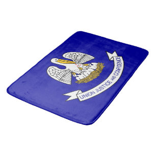 Banheiro Grande tapete com bandeira de Louisiana, EUA