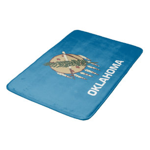 Banheiro Grande tapete com bandeira do Estado de Oklahoma,