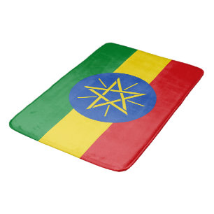 Banheiro Grande tapete de banho com bandeira da Etiópia