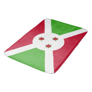 Banheiro Grande tapete de banho com bandeira do Burundi