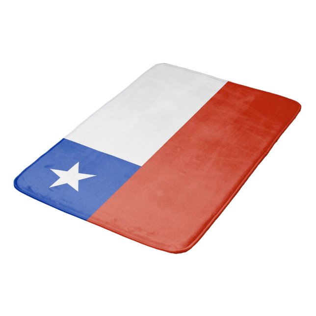 Banheiro Grande tapete de banho com bandeira do Chile (Angulado)