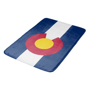 Banheiro Grande tapete de banho com bandeira do Colorado, E