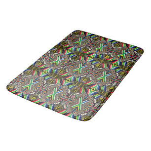 Banheiro Grande tapete de banho com cores sul-africanas