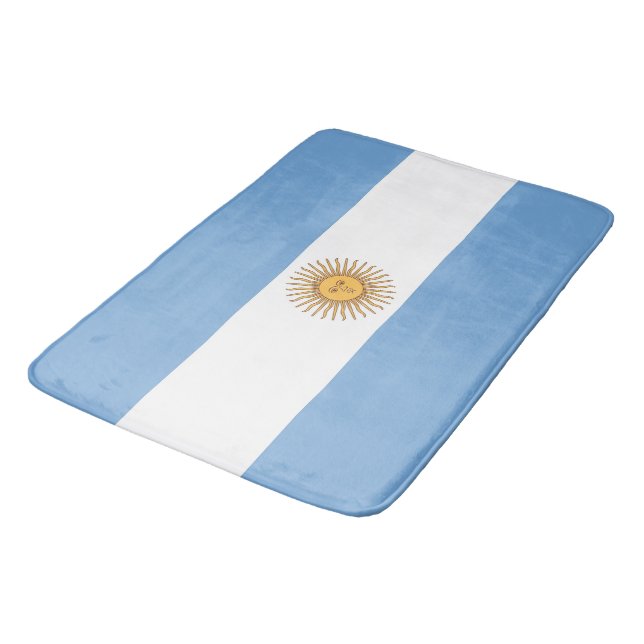 Banheiro Grande tapete de banho com pavilhão da Argentina (Angulado)