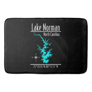 Banheiro Mapa do Lago Norman Carolina do Norte Tapete de Ba