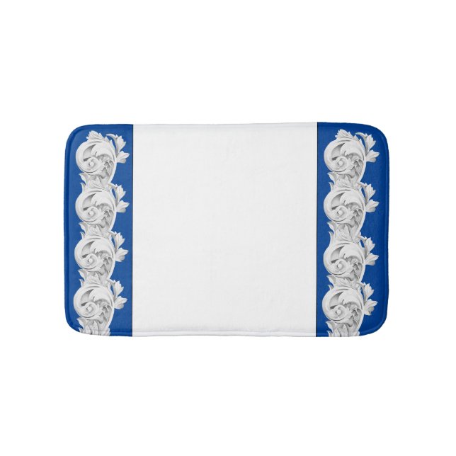 Banheiro Marble Tendrils em um tapete de banho (frente)