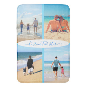 Banheiro Personalize seu tapete de colagem de fotos com nom