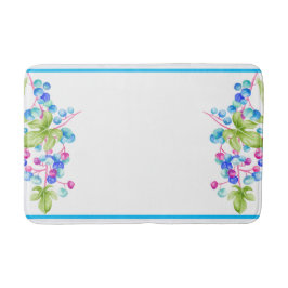 Banheiro Porcelain Berries em um tapete de banho