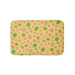 Banheiro Tapete de Banho Amarelo com Padrão de Melancia Fof
