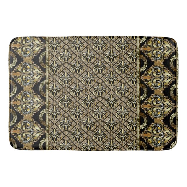 Banheiro Tapete de Banho Art Deco Dourado (Frente)
