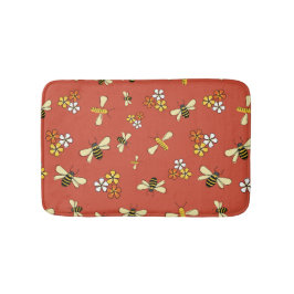 Banheiro Tapete de Banho Botânico de Abelha Caprichosa e Fl