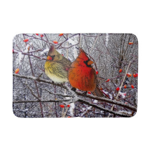 Banheiro Tapete de banho cardinal da floresta
