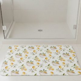 Banheiro Tapete de Banho com Padrão de Limão Estilo Francês