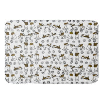 Tapete de Banho com Pegada de Pata de Jack Russell