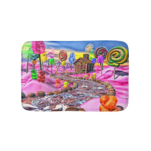 Banheiro Tapete de banho cor-de-rosa de Candyland