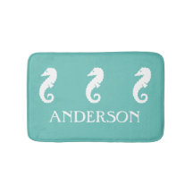 Tapete de banho da criatura do mar do cavalo