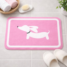 Tapete de Banho Dachshund Rosa Tapete de Banho par