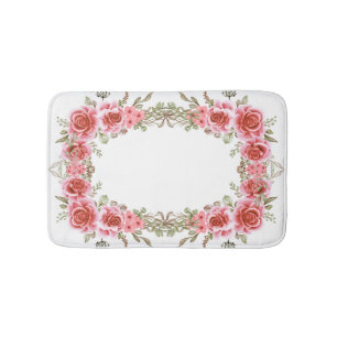 Banheiro Tapete de Banho de Espuma com Moldura de Rosa Româ