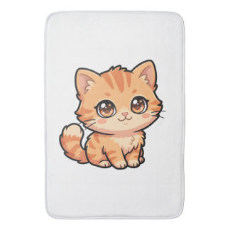 Banheiro Tapete de Banho de Gatinho Laranja Fofo