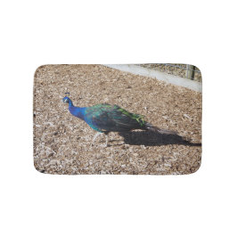 Banheiro tapete de banho de Pavão Azul Indiano
