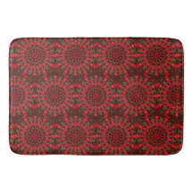Tapete de Banho Decorativo Vermelho