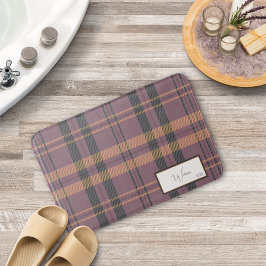 Banheiro Tapete de Banho em Xadrez Moderne Cinza