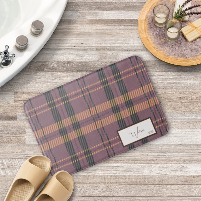 Banheiro Tapete de Banho em Xadrez Moderne Cinza (Criador carregado)