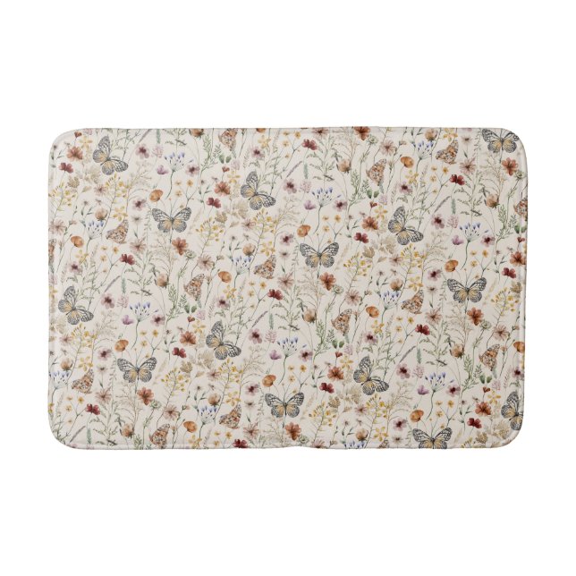 Banheiro Tapete de Banho Floral Boho (Frente)